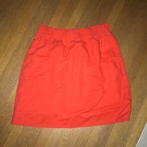 Red J. Crew skirt